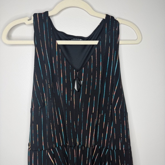 Torrid Black Midi Dress with Stripes - Picture 2 of 11